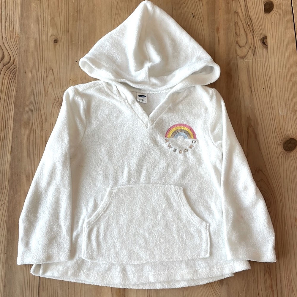 Awesome white terry hoodie. 3T